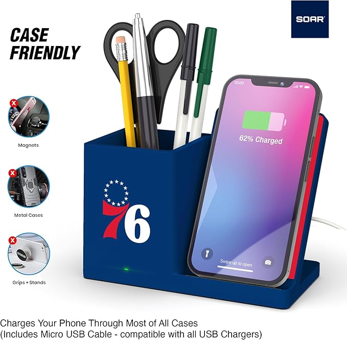 ?ŽSOAR Wireless Charger and Desktop Organizer