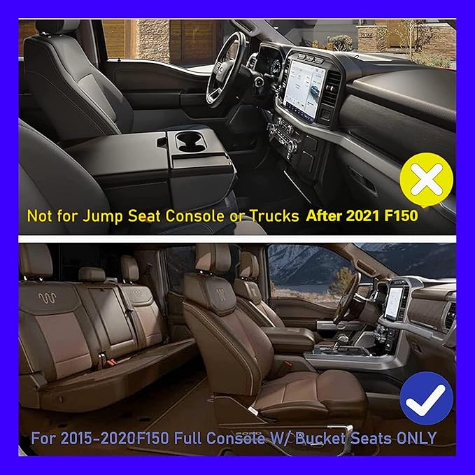 2018 F150 Console Tray Center Console Organizer Tray for 2015-2020 Ford F-150 Raptor Mid Armrest Glove Storage Box for Ford F150 2020 Accessories NOT for 2021 2022 F150