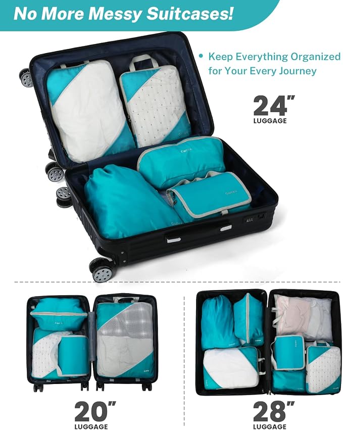 Compression Packing Cubes, Gonex Extensible Storage Mesh Bags Organizers