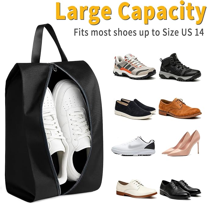 4-Pack Travel Shoe Bags – Large Water-Resistant Shoe Organizer Pouch with Zipper, Portable Storage Bags for Sports, Gym, and Carry-On Luggage