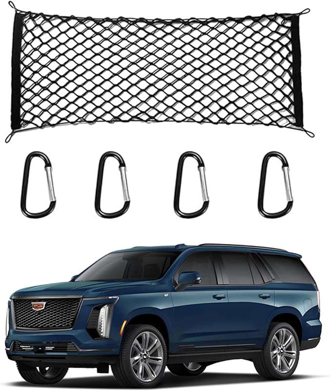 for Suburban Escalade Yukon XL Envelope Style Truck Bed Cargo Net - Fits Suburban Escalade Yukon XL Accessories Cargo Net for Pickup Truck Bed - Heavy Duty Carabiners