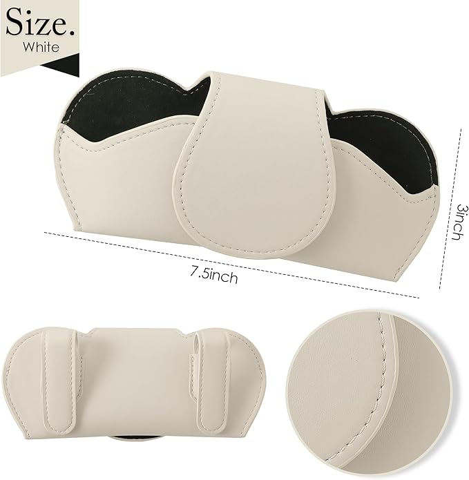 KINIVA Sunglass Clip & Holder, Magnetic Glasses Case for Car Organizer