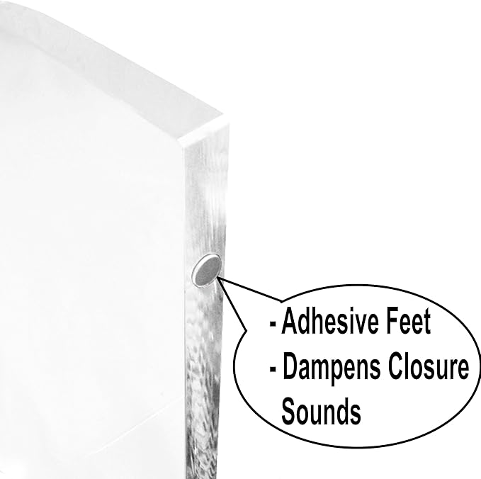 Mnixy AMT Premium Acrylic Clear Monitor Riser Laptop/PC/Multimedia Monitor Stand for Home Office (Small- 2 Pack)