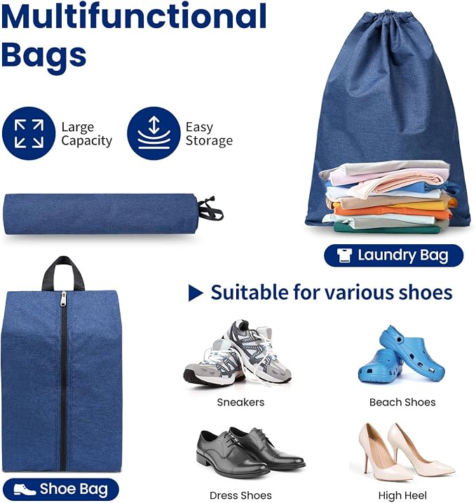 Compression Packing Cubes for Travel, Lightweight Vacation Travel Essentials, Travel Accessories for Suitcase Organizer Bags Set, Durable Luggage Organizer