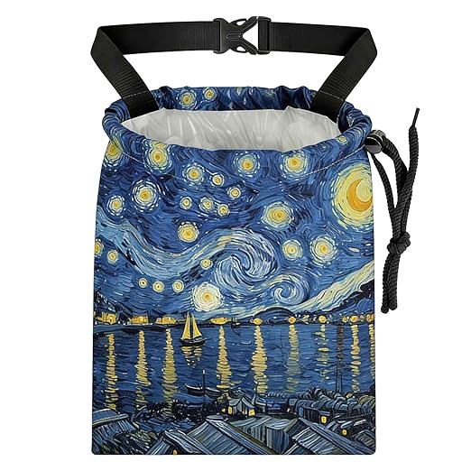 Abstract Starry Sky Sea Car Trash Bag - Waterproof Car Trash Bag Hanging Leakproof Car Garbage Bag - Washable Reusable Trash Bag For Car Interior Hanging Organizer Storage Vehicle Travelling Camping