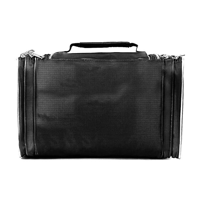 LAVIEVERT Toiletry Bag/Makeup Organizer/Cosmetic Bag/Portable Travel Kit Organizer/Household Storage Pack/Bathroom Storage with Hanging for Business, Vacation, Household - Black