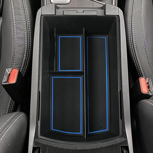 SHAOHAO for 2025 2026 Subaru Ascent Center Console Organizer for 2019-2026 Subaru Ascent Accessories Base/Premium/Onyx Edition/Limited/Onyx Edition Limited/Touring Double Space Armrest Insert Tray