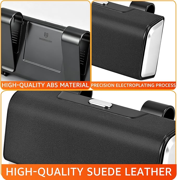Car Sunglasses Holder for Sun Visor, Button Leather Eyeglass Hanger and Interior Storage Box