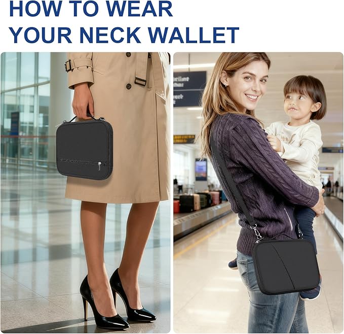 EcoVision Family Passport Holder for Travel with RFID Blocking, Traveling Essentials Organizer Pouch Bag, Light Passport Wallet for Travel Must Haves Accessories for Women Men