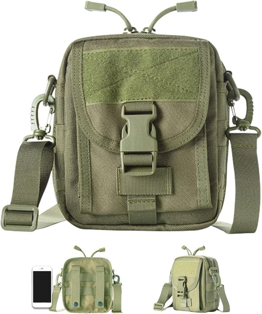 EDC Pouch Men Small Multitool Organizer Pouch EDC EMT Utility Pouch with Map Sleeve Modular Tool Pouch EDC Molle Pouch for Men Gadget, Utility, Cell Phone