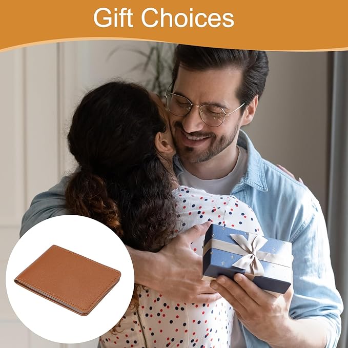 uxcell Leather Credit Card Holder, 10 Slots Blank Driver's License Holder for Women and Men, Multi-Functional Card Organizer for Documents, ID Cards, License(Brown)
