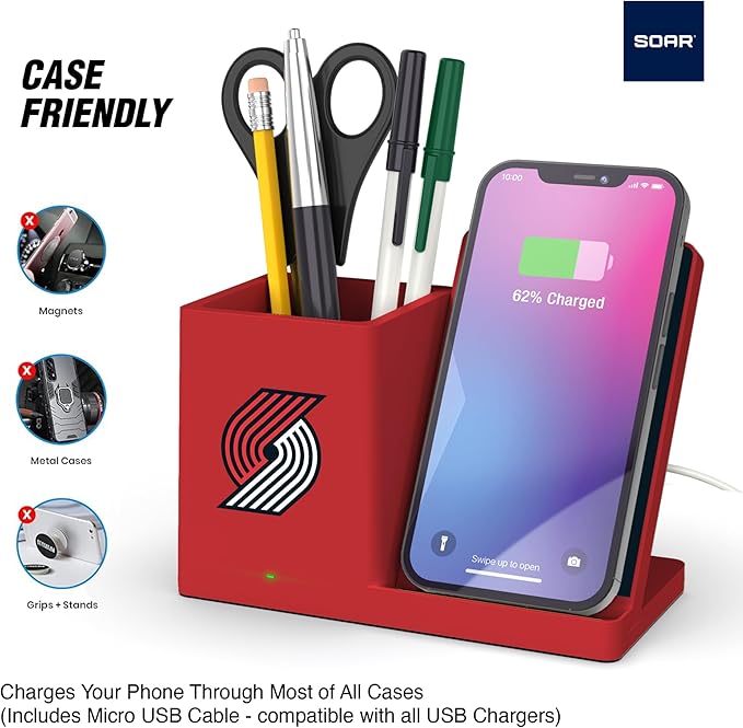 ?ŽSOAR Wireless Charger and Desktop Organizer