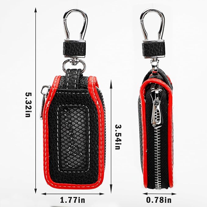 2 Pieces Leather Car Key Chain Case Holder Car Key Case Key Fob Protector Car Key Fob Cover Case