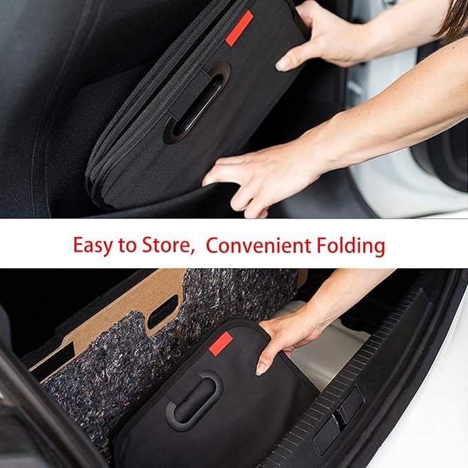 ANIS·KEAAR New Car Trunk Organizer & Car Storage organizer | Collapsible 2-Compartment | Waterproof Oxford | Universal for Cars/SUVs (Black)