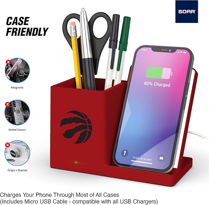 ?ŽSOAR Wireless Charger and Desktop Organizer