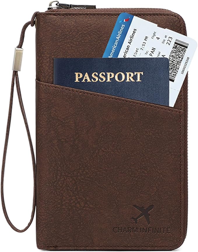 Family Passport Holder for Travel Women and Men RFID Passport Holder with Card Slots Holder Passport Case Passport cover Passport Wallet Travel Essentials and Accessories