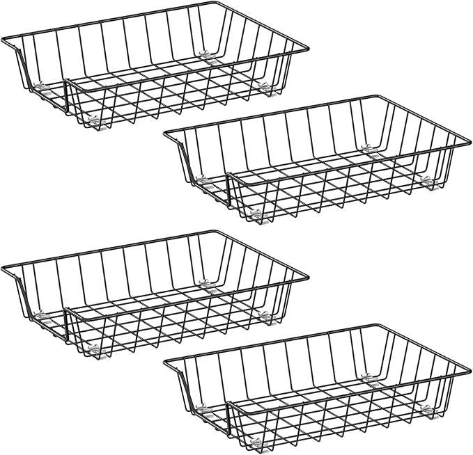 Gawerk Letter Desk Tray Organizer, A4 File Tray Magazine Files Storage Basket Organizer Bin (4)