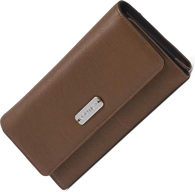 Nautica Money Manager RFID Slim and Small Wallet for Women - Credit Card Holder with Coin Purse and Zipper Wallet, Women's Clutch Organizer
