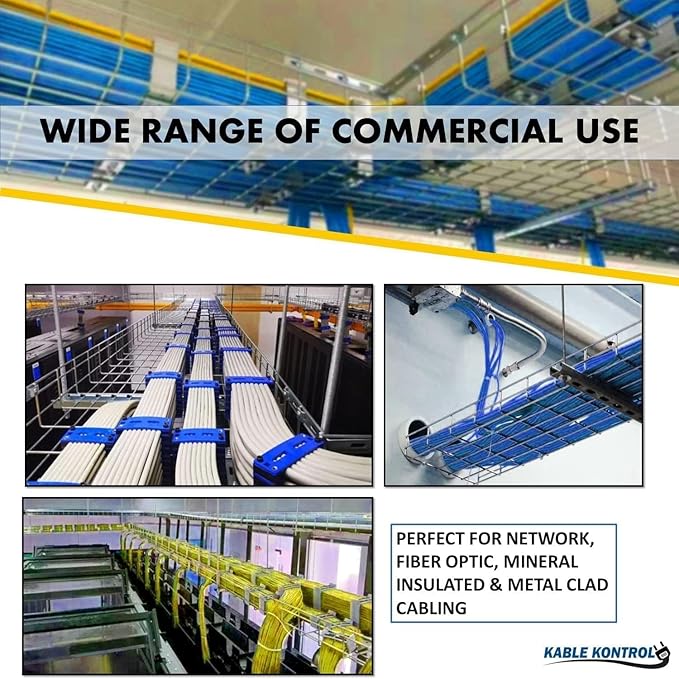 Kable Kontrol Cable Tray- 5 Feet Long - 8" Width, 6” Depth – Wire Mesh Tray Cable Management Rack Cords Organizer Cable Basket, Zinc Plated Steel NEC Approved for Network, Fiber Optic, Cabling
