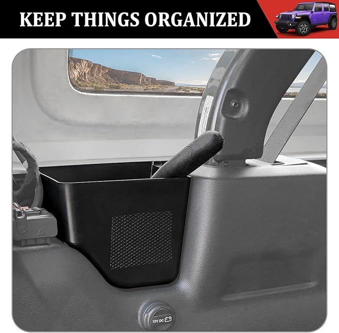 Center Console Organizer for 2018-2023 Jeep Wrangler JL 4XE Console Cup Holder Organizer Trunk Storage Tray Hanging Armrest Storage Box for Wrangler Accessories(18-23 6-Piece, Not Gladiator)