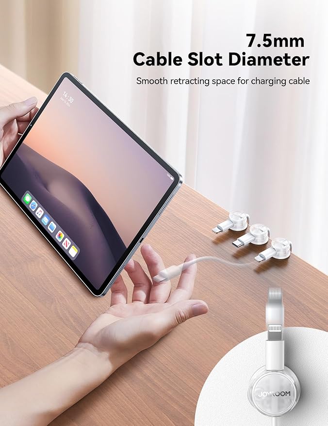 9 Pack Magnetic Cable Clips [Cable Smooth Adjustable] Cord Holder, Under Desk Cable Management, JOYROOM Adhesive Wire Holder Keeper Organizer for Home Office Desk Phone Car Wall Desktop Nightstand
