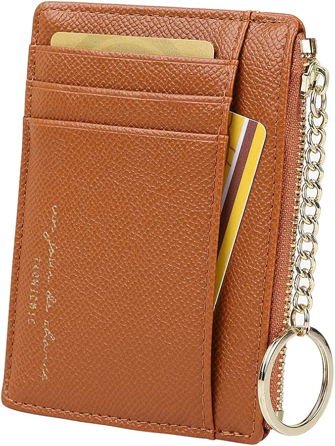 Women's 8 Cards Slim Minimalist Card Holder Coin Changes Purse Keychain Front Pocket Wallet | 8 Cards, Slim, Minimalist, Coin Changes, Purse, Keychain