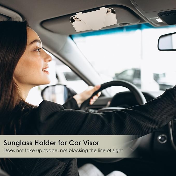 Sunglass Holder for Car Visor, Car Sunglasses Holder Eyeglasses Holder for Visor Accessories