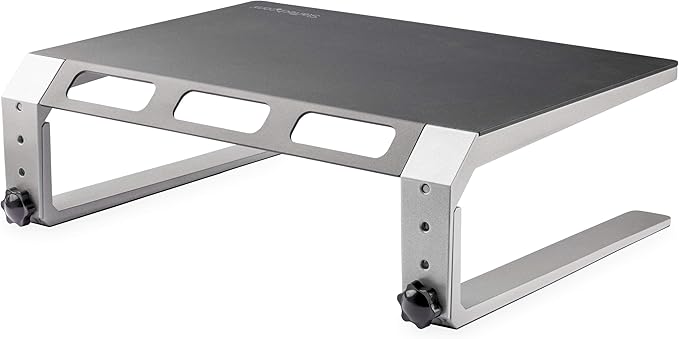 StarTech.com Monitor Riser Stand - for up to 32" (22lb/10kg) Monitor - Height Adjustable - Computer Monitor Riser - Steel and Aluminum (MONSTND)