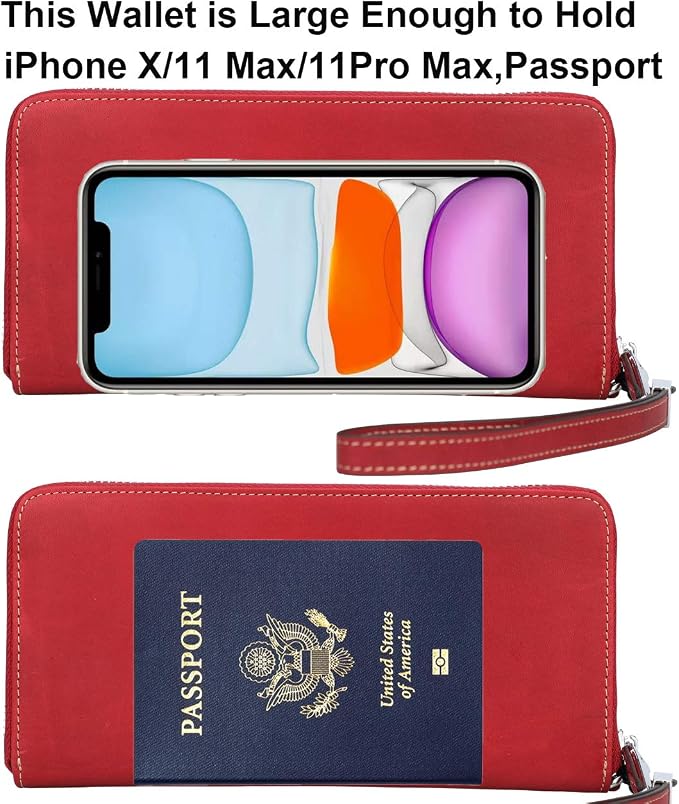 Lavemi Small Compact Women Wallet RFID Blocking Genuine Leather Bifold Purse with ID Windows