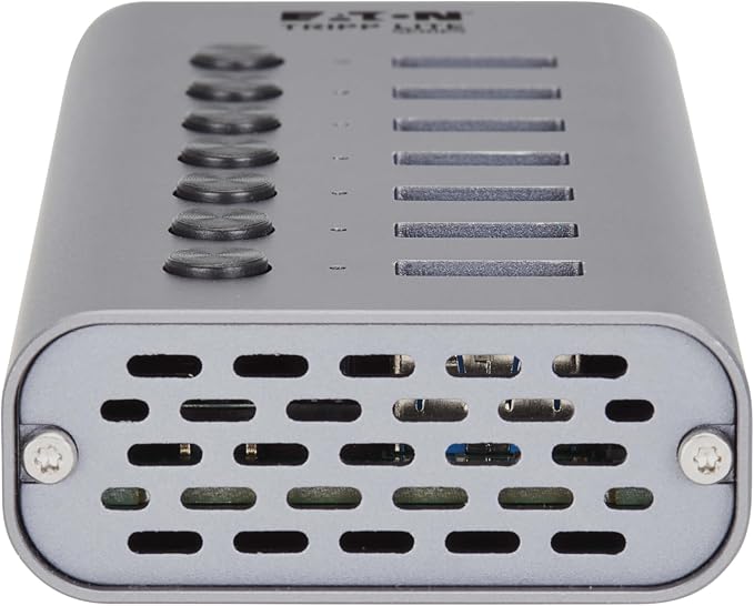 Eaton Tripp Lite Series USB C Hub 3.2 Gen 1 with 7 USB-A Ports and Individual On/Off Switch, 5 Gbps Data Transfer, Plug-and-Play, USBC Laptop Docking Station, 3-Year Warranty (U360-007-SW)