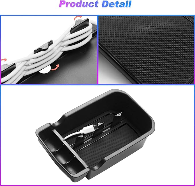 SXCY Center Console Organizer Compatible with 2018-2021 Compass Armrest Console Insert Box 2020 2021 Compass ABS Storage with Anti-Dust Mats for 2020 2021 Compass Accessories