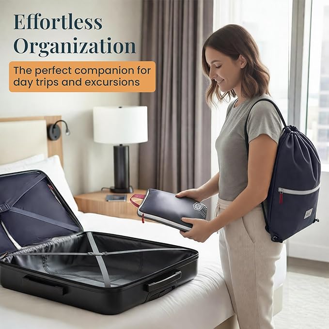 Extra Large Compression Packing Cube 6 Piece Set for Travel and Check Luggage by TRIPPED Travel Gear