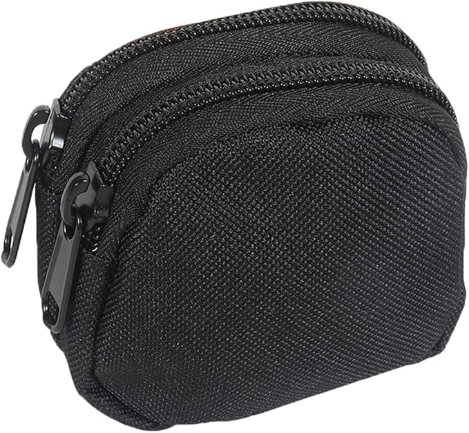 Outdoor EDC Pouch Admin Pouch mini Molle Pouches,Double Zipper EDC Pocket Organizer can be Worn on The Belt