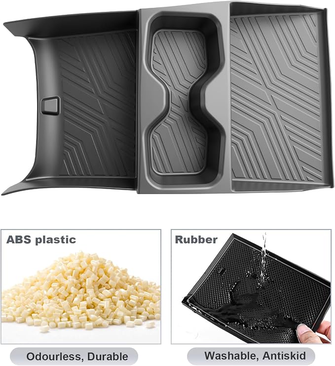 SKTU 2025 2026 Tucson Center Console Organizer for 2025 2026 Hyundai Tucson Limited/Hybrid Console Tray Hyundai Tucson 2025 2026 Accessories Lower Console Tray with Cup Holder (Limited/Hybrid Only)