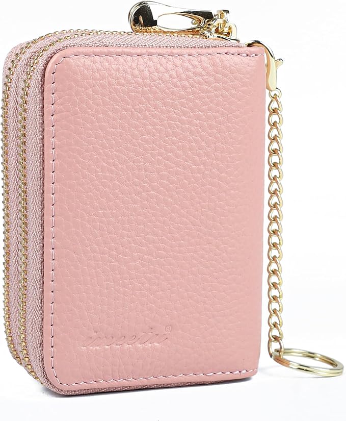 imeetu Rfid Credit Card Holder,Genuine Leather Businese Card Case,Rfid Blocking Wallet for Women & Men