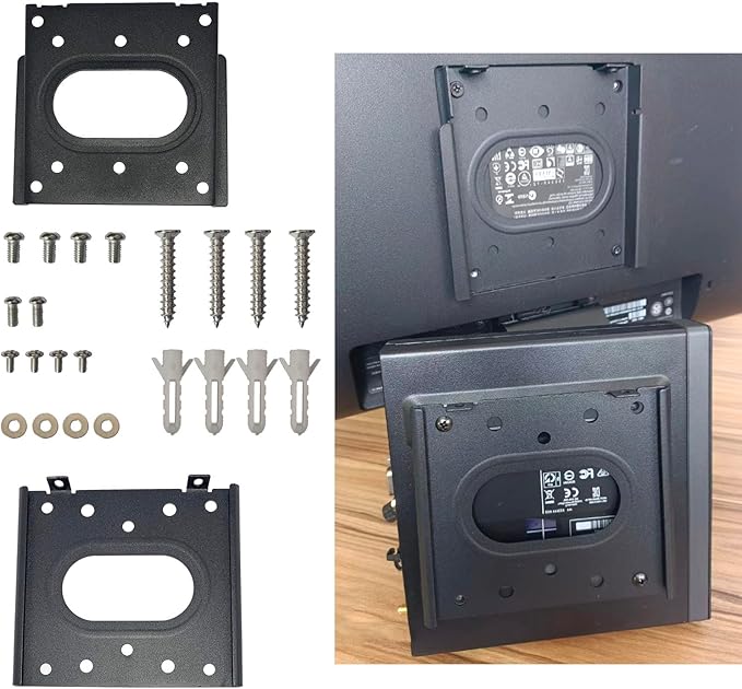 Computer Wall Mout Mini PC VESA Mount TV Monitor Brackets Easy Desk Compatible