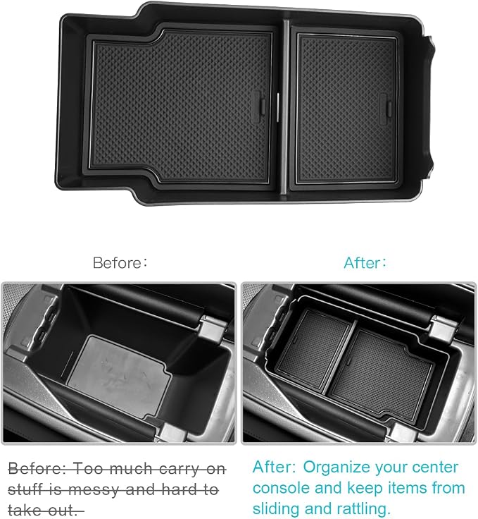 CDEFG for 2024 2025 Buick Envision Center Console Organizer Tray 2024 2025 Buick Envision Accessories Middle Console Organizer Armrest Storage Box(for Armrest)
