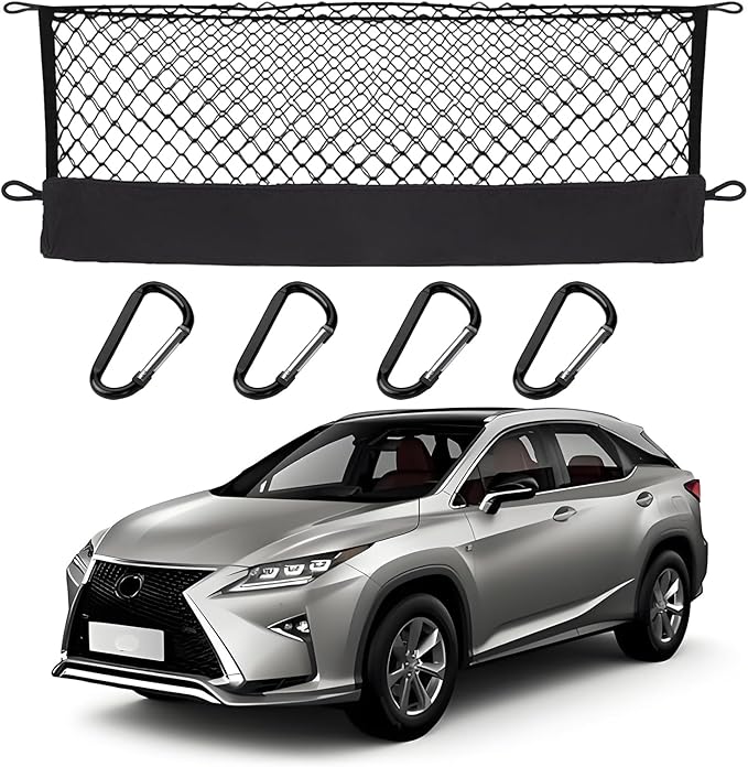 Envelope Style Cargo Net Compatible with Lexus RX300 RX350 RX400 RX450 2026 2025 2024 2023 2022 2021 2020 2019 2018 2017 2016 2015 2014 2013 2012 2011 2010 Trunk Car Rear Tailgate Touring Netting