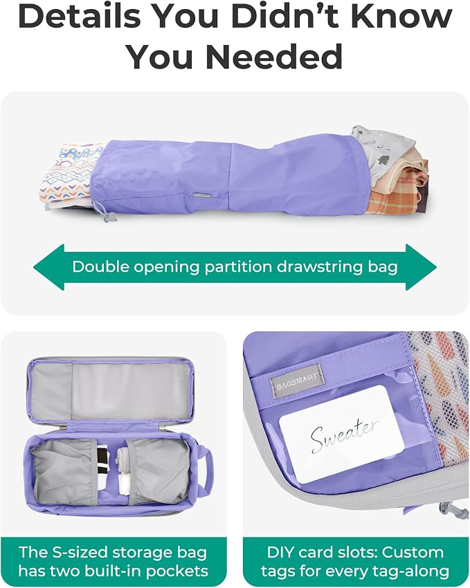 BAGSMART 6 Set /4 Set/2 Set Compression Packing Cubes for Travel, Lightweight Luggage Organizer Bags, Durable Space Saver Bags Travel Essentials