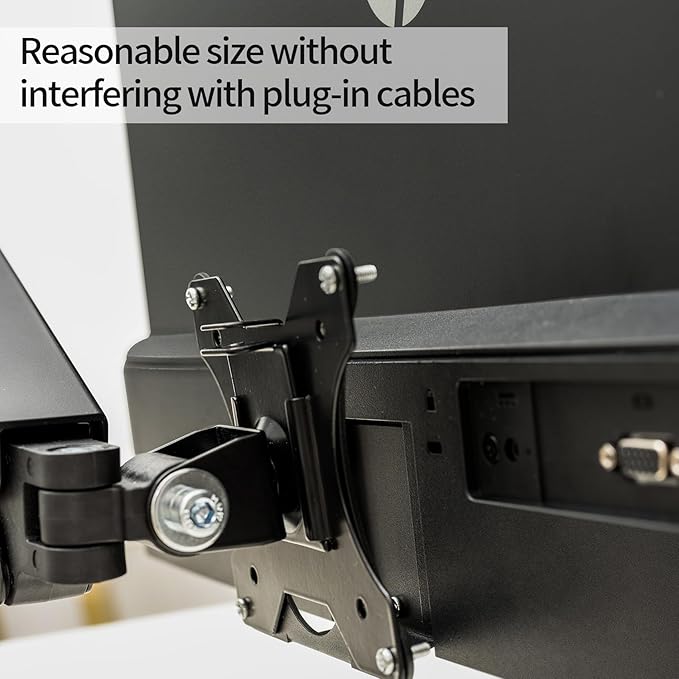 VESA Mount Adapter Bracket for HP M24h M27h Series 5 524sh 527sh Monitors - Fits 75x75mm & 100x100mm VESA, Wall Mount Monitor Arm Desk Stand, Black