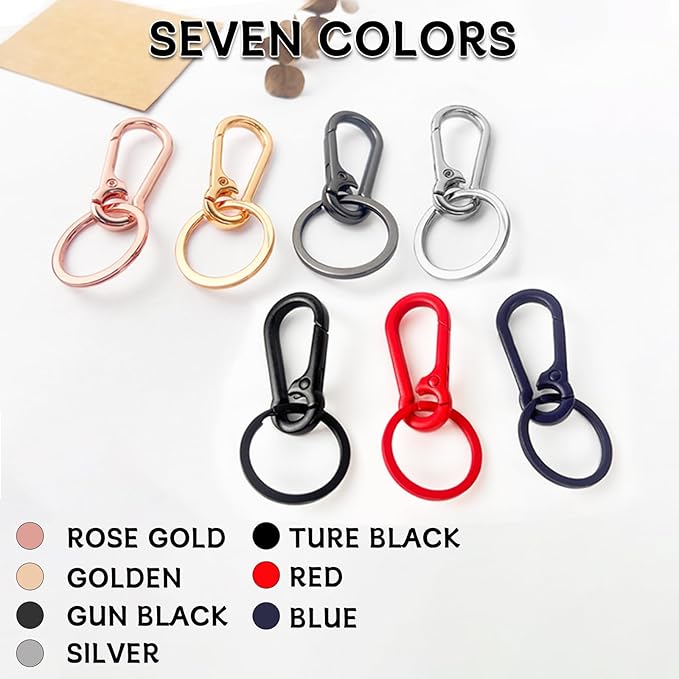Metal Keychains for Women Men, Key Chain Ring Clip Holder Organizer for Home Car, Cut Keyring Accessories