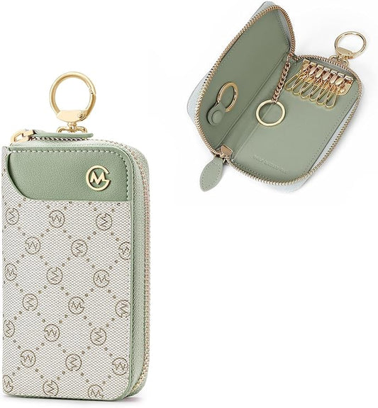 GOLF SUPAGS Women PVC Leather Car Key Chain Card Holder Wallet Pouch 6 Hook Snap Closure keys Money Organizer Case | Card Holder, 6 Hook, Snap Closure, keys, Money Organizer, Case