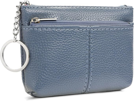 SENDEFN Leather Coin Purse for Women Small KeyChain Change Pouch Credit Card Holder