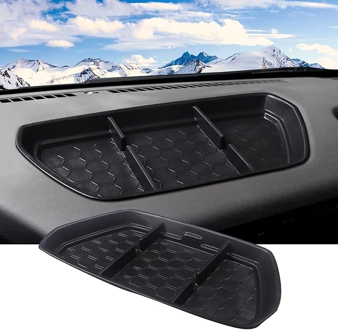 CDEFG for 2022-2024 Frontier Pickup Truck Center Console Dash Organizer 2023 2024 Nisan Frontier Truck Dashboard Table Tray Storage Box Dash Phone Holder 2024 Frontier Truck Accessories