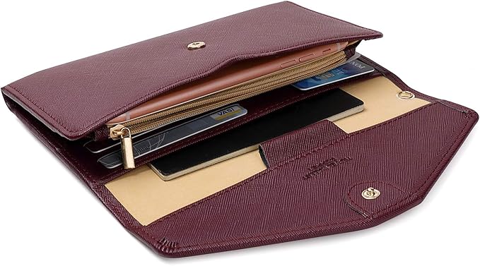 ZOPPEN Passport Holder Women Travel Wallet (Ver.5) for Women Rfid Blocking Passport Cover Case Document Organizer Wrist Strap