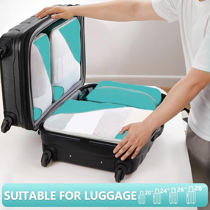 8 Set Packing Cubes for Travel, Gifts for Women Mom,Anti-Tearing Suitcase Organizer,OlarHike Vacation Essentials & Accessories for Cruise Ship