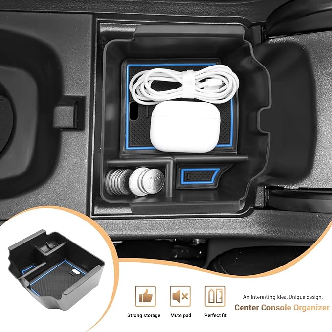 YEE PIN Integra Tray Blue for 2023 2024 2025 Acura Integra Center Console Organizer Console Storage Insert Tray Integra Arm Rest Organizer for Acura Integra Accessories