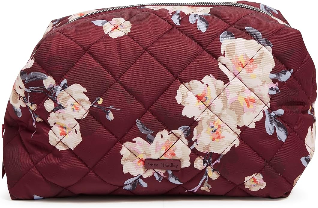 Vera Bradley Women's Performance Twill Large Cosmetic Makeup Organizer Bag