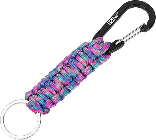 EOTW Carabiner Keychain,Paracord Keychain Small Aluminum Clip D Ring for Camping, Hiking, Fishing, Or As A Key Organizer