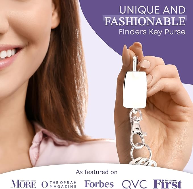 Women’s Bag Charm Key Finder, Car Keychain Hook, Cute Purse Organizer & Tote Bag Accessories, Gifts for Mom - Original